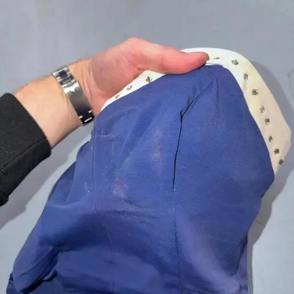 Alix Of Miami Rhinestone 1950s VTG Bathing Suit Swimsuit Hollywood Swim Wear Blu - Picture 10 of 16